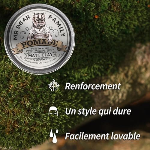 Matte Hair Pomade for Men – Medium Hold Water Based Mens Hair Styling Pomade Contains Volumising Kaolin Clay + Bentonite Clay – Non Greasy Texturising Matt Pomade for Effective Frizz Control 100ml