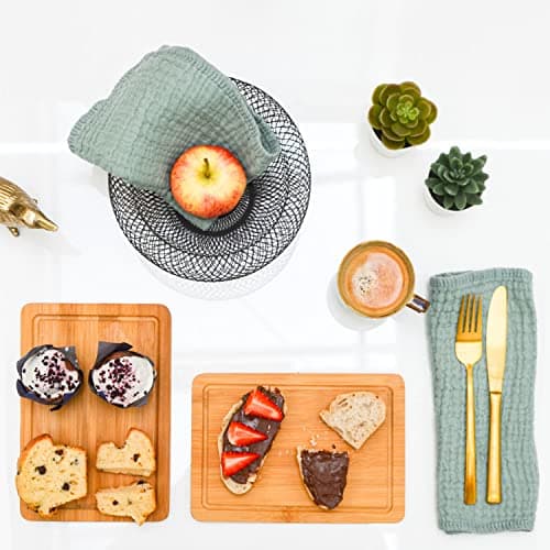 DuneDesign Lot de 6 : Petite Planche a Decouper - 22x15 Planche Aperitif Bois - Planche Petit Dejeuner Petite Planche de Bois - Planche a Charcuterie Apero - Planche à Découper Bambou Planche Bois