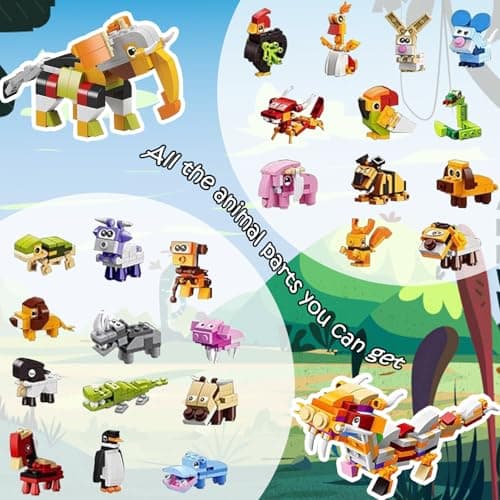 Bloc de Construction Noël pour Enfants 2024, Bloc de Construction de Noël 2024 DIY, Noël 2024 Bloc de Construction D'animaux, Noël 2024 Jouet de Construction pour Enfant, Jouet de Construction Noël