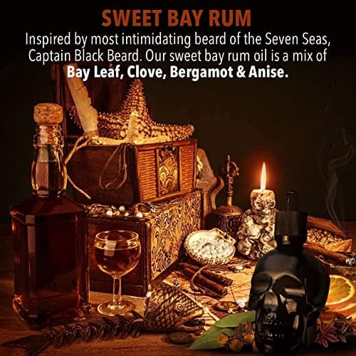 Huile à Barbe Black Skull - Bay Rum - Edition Limitée - 60ml - Naturelle et Biologique