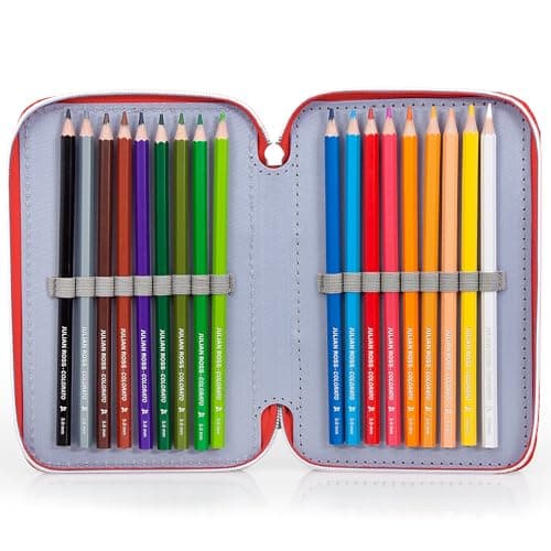 Clondo Trousse Triple Remplie Enfant, pour Spiderman Fan, 45 Accessoires Scolaires, 3 Fermetures Éclair, Compartiments Organisés, Crayons de Couleur, Feutres, Colle, Ciseaux