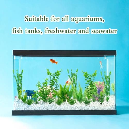 Plante Aquarium, 18 PCS Plante Artificielle d’Aquarium en Plastique, Plante Aquarium Ornement Décorative, Aquarium Vert Plante Décoration et Paysager, Accessoires pour Aquarium, Poisson, Terrarium