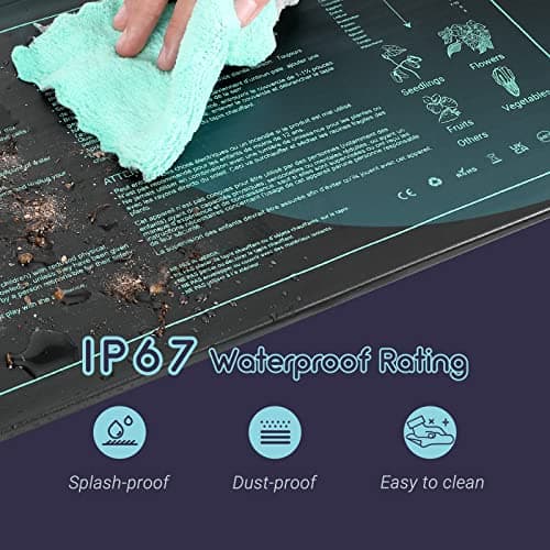 Luxbird Tapis Chauffants pour Plantes 21W, Tapis Chauffant Chauffage Doux pour Germination et Croissance Intérieure, Imperméable IP67, 52 x 25 cm Pour Semis, Reptiles, LB-HM21W