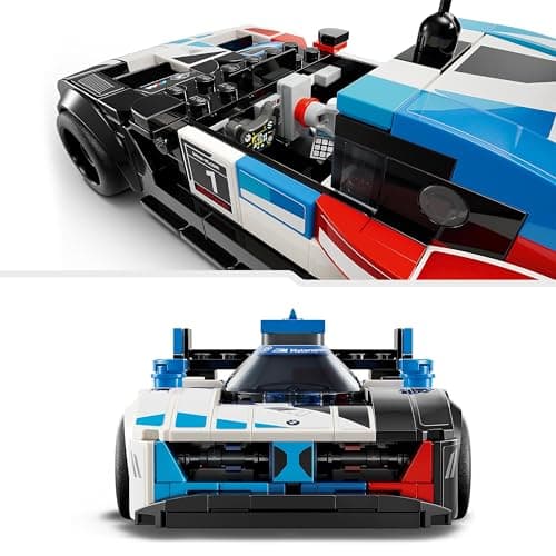 LEGO Speed Champions Voitures de Course BMW M4 GT3 et BMW M Hybrid V8, Véhicules Jouet pour Enfants, 2 Modèles à Construire, 2 Figurines de Pilotes, Idée Cadeau pour Garçons et Filles Dès 9 Ans 76922