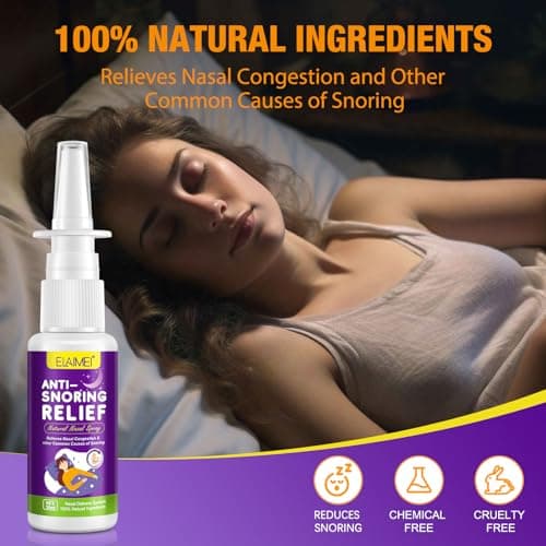 Spray Nasal Contre Le Ronflement 30Ml, Spray Naturel Contre Le Ronflement, Soulage Efficacement Le Ronflement, Améliore La Respiration, Solution 100% Naturelle Contre Le Ronflement