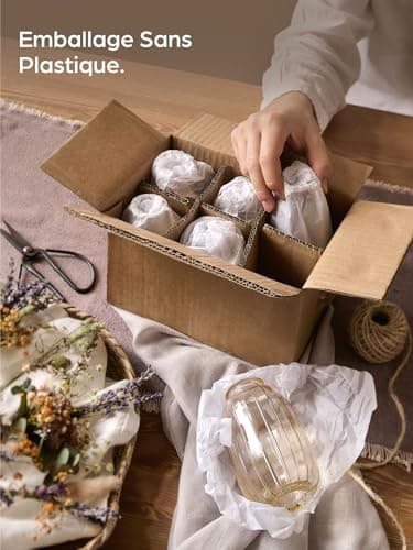 Praknu 6 Petits Vases en Verre Or – Soliflore Vintage – Vase Déco Table