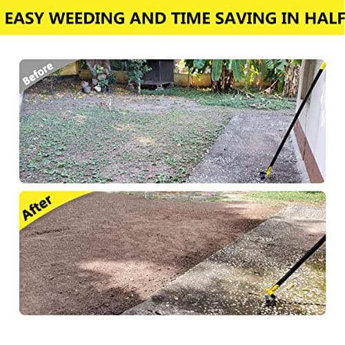 MELVTATA Houe de Jardin 152CM Houe à étrier pour Planter des légumes Outil de Jardinage agricole Houe à Main en Acier Inoxydable - Houe à Action réglable pour désherber/meubler Le Sol