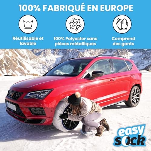 Easysock EASYSOCKS.M Chaîne Neige Textile, Taille XL