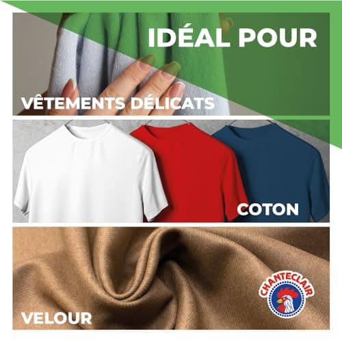 Chanteclair - Lessive Liquide Concentrées Musc Blanc, Enrichie au Dégraissant, Ultra Détachantes et Efficaces aussi à Froid, 40 lavages - 1800 ml