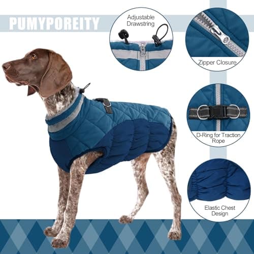 Manteau pour Chien Grande Taille, Manteau Chien Habit pour Chien Vetement Veste Chaude Chien(Vert Foncé, 3XL)