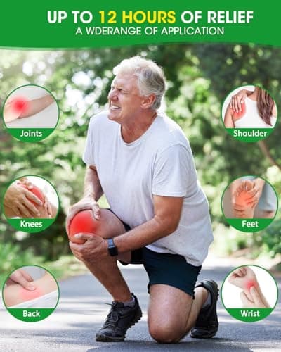 MQUPIN Patch de soulagement de la douleur du genou, 84 patchs de soulagement de la douleur, patchs de soulagement de la douleur de l'absinthe pour le genou