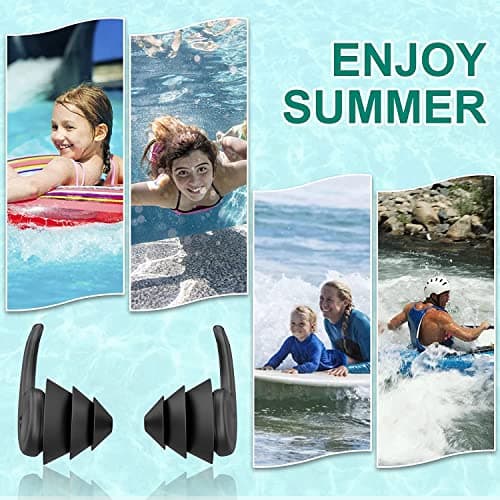 Bouchon Oreille Piscine, 3 Paires de Bouchons d'oreilles de Natation en Silicone Réutilisables et Imperméables pour le surf et autres sports nautiques