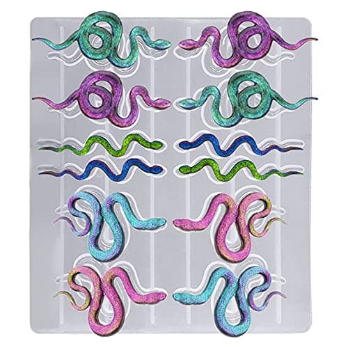 AFUNTA Lot de 2 moules en silicone forme serpent pour boucles d'oreilles résine époxy