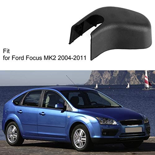 Hlyjoon Coque de Bras d'essuie Glace Arrière pour Focus MK II 2004 2005 2006 2007 2008 2009 2010 2011, Couvercle de Bras d'essuie-glace en Noir Plastique