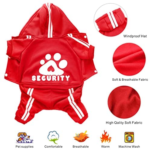 Dolahovy Sweat à Capuche pour Chien Vêtements pour Animaux de Compagnie Pulls pour Chiots Automne Wiver Polaire Chiens Veste Manteaux pour Chihuahua Teddy Petits Chiens Taille Moyenne Chats