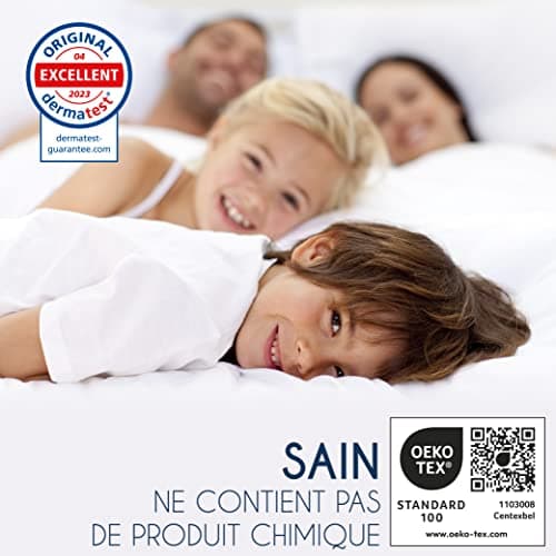 Protege Matelas 160x200 cm Imperméable Oeko TEX par Dreamzie - Alese 160x200 en Coton Respirant avec 4 Coins Elastiques