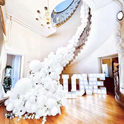 Unisun Ballons Blancs, 50 Pièces 12 Pouces Ballons Blancs Mats, Ballons Blancs Pour Garçons Filles Fête d'Anniversaire Nuptiale Mariage Enterrement Jeune Nouvel An Décorations Remise Des Diplômes
