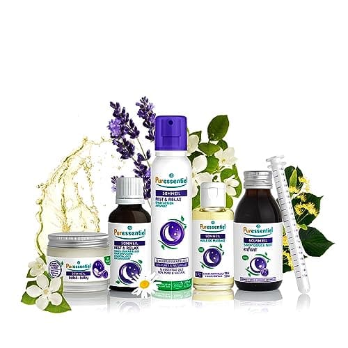 Puressentiel - Spray Aérien Sommeil et Détente - aux 12 Huiles Essentielles relaxantes 100% Pures et Naturelles - Aide à calmer les tensions et favorise le sommeil réparateur - 75 ml