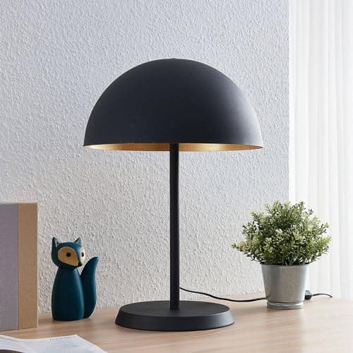 Lindby Lampe à poser Idalene (Moderne) en Noir Métal e. a. pour Salon & Salle manger (à 2 lampes, E27),