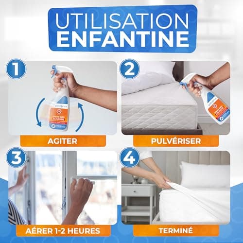 Spray anti-acariens pour matelas et coussins 1000 ml - Spray anti-acariens comme remède contre les acariens de la poussière de maison - inodore, très efficace et testé en laboratoire