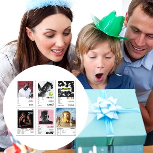 OZXVXZO 6 Pcs Affiches Esthétiques Chanteurs, Affiche Musicale, Affiches de Couverture D'album, Album Cover Poster Décoration Murale pour Salon Poster de Musique, Kit Collage Mural (20x25 CM)