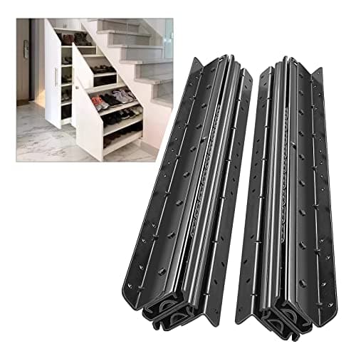 AOLISHENG Glissières de tiroir à roulement montés sur le fond, 800-1850mm rails lourds glissières à roulement à billes, armoires à chaussures Glissières, 1 paire