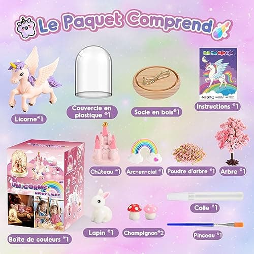 HappyGoLucky Licorne Jouet, Cadeau Noel Cadeau Fille 3-12 Ans Anniversaire Licorne Jouet Fille 3-12 Ans Jeux Enfant 3-12 Ans Cadeau Enfant 3-12 Ans Activité Manuelle Enfant Jeux Fille 3-12 Ans
