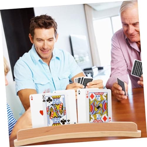 WHAMVOX Bases De Cartes De Base De Cartes De Carte De Jouer Aux Cartes Support De Carte Étui à Cartes De Poker Porte- Étui Porte-Cartes à Jouer Bac à Cartes Jeux en Bois