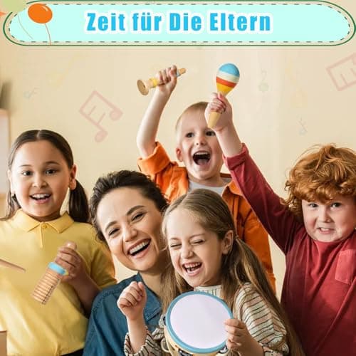 Instruments de Musique Esthétiques pour Enfants,Jouets Musicaux Montessori pour Bébés,Jouets Xylophone Boho pour Garçons et Filles,Cadeau de Noël et d'anniversaire pour Enfants de 1 à 3 Ans (6 in 1)