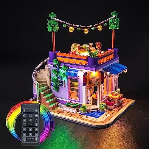 Kit d'éclairage télécommandé pour Lego 41747 Friends Heartlake City Community Kitchen Playset (Pas Lego), Kit d'éclairage LED pour Lego Heartlake City Community Kitchen, Cadeau créatif