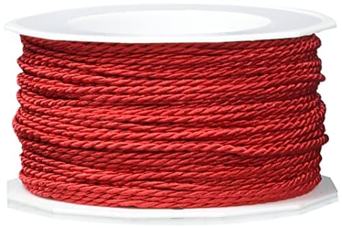 C.E. Pattberg MOSEL Ficelle rouge, 50 m de Cordelette Tissée, Largeur 2 mm, Accessoire pour Décoration, Bricolage, Travaux Manuels et Emballage Cadeau
