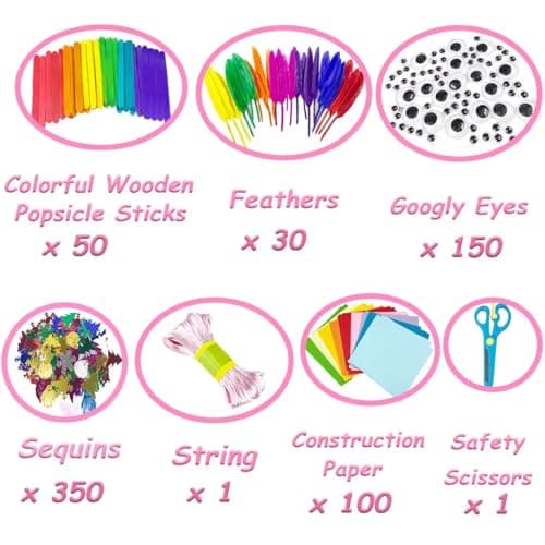 3000Pcs Activites Manuelles pour Enfants DIY Activite Enfant Kit Bricolage Enfant Activité Manuelle Enfant, Loisirs Créatifs pour Enfants Pipe Cleaners Pompons pour filles garçons 4 5 6 7 8 ans Cadeau