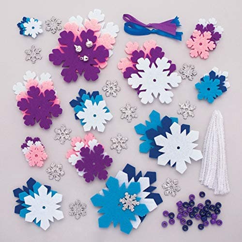 Baker Ross Kits de Flocons de Neige à empiler et Suspendre (Paquet de 6) - Loisirs créatifs festifs