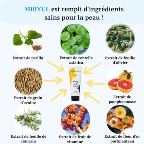 [STAR IN SEOUL] MIBYUL MOUSSE NETTOYANTE À L'ACIDE HYALURONIQUE, 150ml, Nettoyant hydratant, recommandé pour les peaux sèches/sensibles, Nettoyant coréen pour soins de la peau végan.