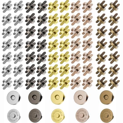 XUSSMM Lot de 70 Boutons Magnétiques, Fermoir Magnétique Bouton, Bouton Aimanté, 14 mm, 5 Couleurs, Couture Artisanale, Bouton Magnétiques Pour Vêtements, Tricot, Portefeuilles, Coupe-vent (14 mm)