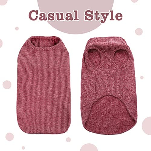 Hjumarayan Pull Chien - Pull Rayé pour Chien Sweat Chien Fin Pull Noel Chien Petite Taille, Vetement pour Chien Pull-Overs pour Chiens, Vetement Chihuahua Yorkshire Terriers (Rouge XS)