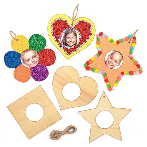 Baker Ross AT930 Cadres photo en bois - Matériel créatif pour enfants et adultes (Paquet de 10)