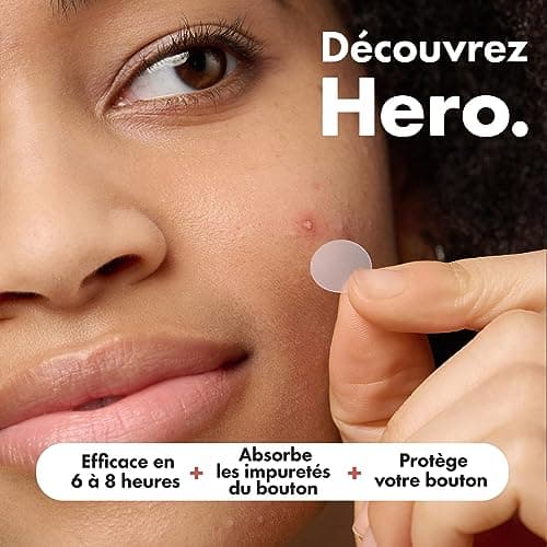 Hero – Mighty Patch Original – anti-acné – hydrocolloïdes – Absorbe les impuretés du bouton en 6 à 8 heures pendant la nuit - boîte de 36 patchs