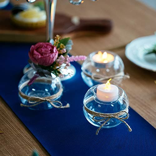 NUPTIO 8 Pièces Bougeoirs en Verre Clair de Bougie Chauffe-Plat, 2 Genres D'utilisation Porte-Bougie Votive, Décoration de Table pour Mariage, Fête, Aromathérapie, Spa