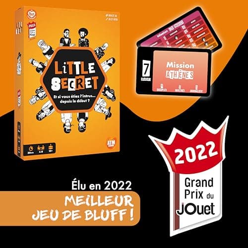 ATM Gaming Little Secret - Jeu de société - Grand Prix du Jouet 2022 - Jeu d’Ambiance - Le Jeu de Bluff pour Vos soirées en Famille et Entre Amis - Jeu de Cartes dès 8 Ans
