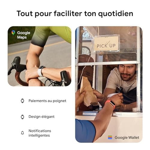 Google Fitbit Charge 6 Bracelet d'activité avec un abonnement de 6 mois à Fitbit Premium inclus, 7 jours d'autonomie de batterie, Google Wallet et Google Maps