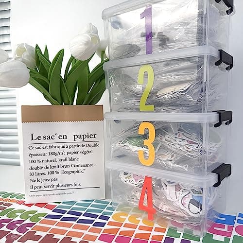 QHFlashbuy Autocollants Lettres,12 Feuilles Lettres à Paillettes Lettre en Vinyle Auto-Adhésif,Autocollants de Numéro Alphabet pour DIY Scrapbooking Cartes de Vœux Décoration
