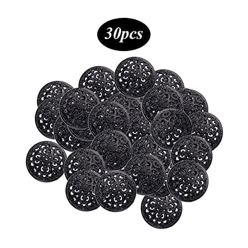 Gativs Bouton Metal 30 Pièces Bouton de Couture Boutons Mercerie Metal Boutons à Coudre Metal Bouton en Métal de Vêtements Veste 20MM Métal Boutons Ronds Vintage Vieilli avec Tige à Coudre