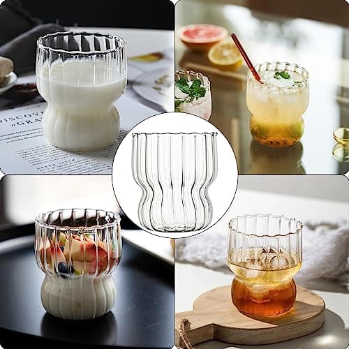 Darryy Lot De 2 Tasses à Expresso, Verres à Latte Macchiato Ont, Verres à Jus, Verres à Dessert, Peut Être Utilisé Pour l'Eau, Le Thé, Les Boissons, Le Jus, Le Café, La Bière