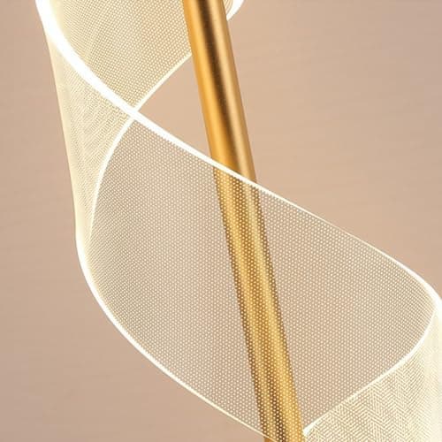 Mengjay LED Lampe de chevet,LED dimmable Spirale Lampe de table,3 températures,LED Moderne Lampe de Bureau pour chambre/salon/bureau/hôtel (Doré)