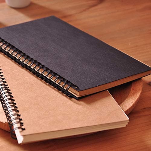 SIYI-XIU 2Pcs A5 Carnet de Notes à Spirale Cahiers Classique en Couverture Kraft Blocs Notes Spirales Doté Ligné Bloc Note 60 Feuilles,Marron