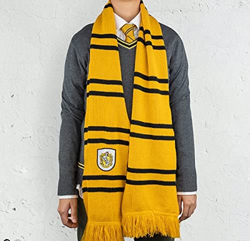 Cinereplicas Harry Potter - Echarpe Classique Gryffondor/Poufsouffle/Serdaigle/Serpentard- Licence Officielle (Poufsouffle)