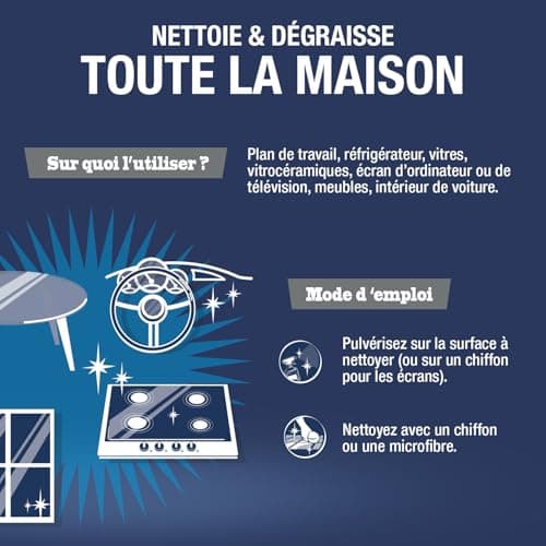 JACQUES BRIOCHIN - Nettoyant Universel Anti-Traces - Nettoie, Dégraisse - Toutes les Surfaces Même Fragiles - Sans Rincage - Fabrication Française - 750 ml