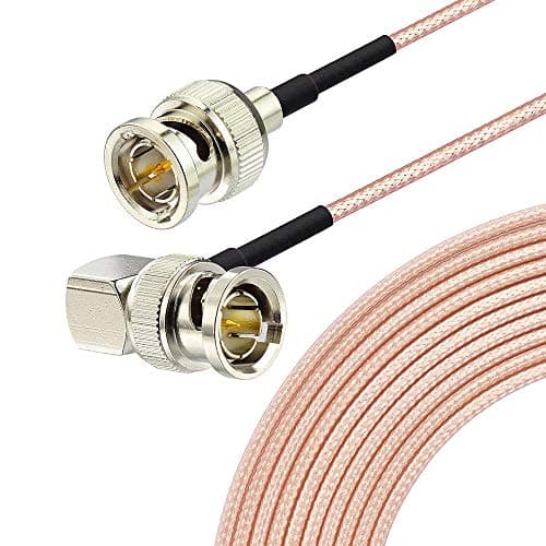 Superbat Câble SDI Vidéo 30cm Câble BNC Mâle vers Mâle à Angle Droit RG179 75 Ohms, pour Équipement Vidéo Caméra BMCC, Supporte Câble Vidéo HD-SDI 3G-SDI 4K 8K SDI (Droit à Angle Droit, 1 Pièce).