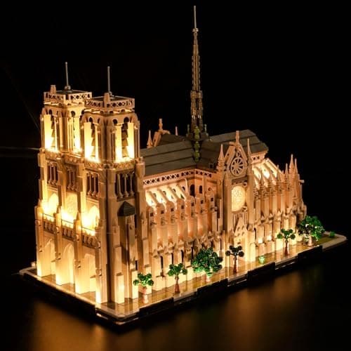 Kit d'éclairage LED pour Lego 21061 Architecture Notre-Dame de Paris (pas de Lego), kit d'éclairage décoratif pour Notre-Dame de Paris Jouet créatif - Version standard